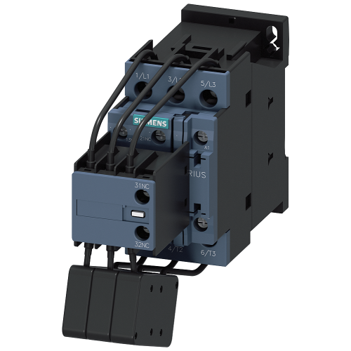 Contactor, AC-6B, 16.7kVAr/400 V, 1 NO + 2 NC, 24 V AC, 50 Hz, 3-pole