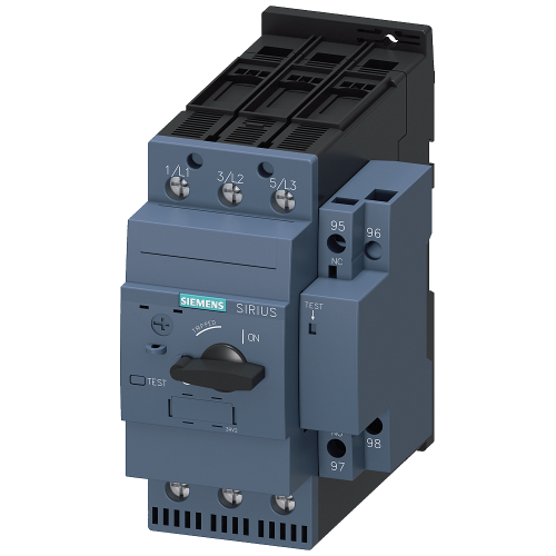 Circuit breaker size S2 for motor protection, CLASS 10 with overload relay function A-release 49...59 A N-release 845 A Standard switching capacity