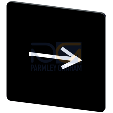 Labeling plate for snapping on or gluing on label holder, Label size 27x27 mm, black label, white fo