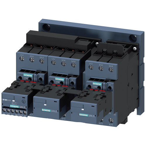 Contactor assembly for star-delta (wye-delta) start with IO-Link AC 3: 55 kW/400 V 20-33 V AC/DC, 3 NO + 3 NC