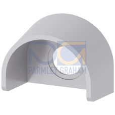Protective collar for EMERGENCY STOP mushroom pushbutton, with and without RONIS lock, 22 mm design,