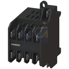 Power relay, AC-3 8.4 A, 4kW / 400 V 3 NO+1 NC, 110 V AC, 45...450 Hz 3 pole, flat connector termin