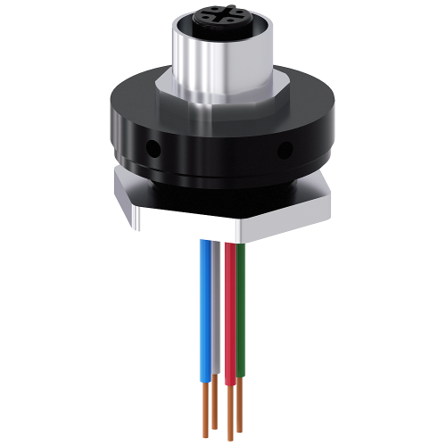 Adapter M12 socket, 5-pole, for M20 cable entry, for plastic enclosure