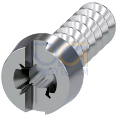 Grounding screw for metal bracket, grounding of metal actuators for installation in front plates mad