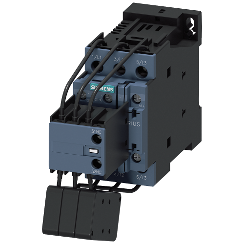 Contactor, AC-6B, 25 kVAr/400 V, 1 NO + 2 NC, AC/DC operation 200-280 V AC/DC, 3-pole