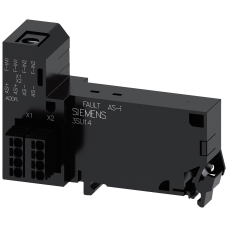 AS-Interface module, 2 safe inputs, black, Spring-type terminal (Push-in), for input/output, for floor mounting