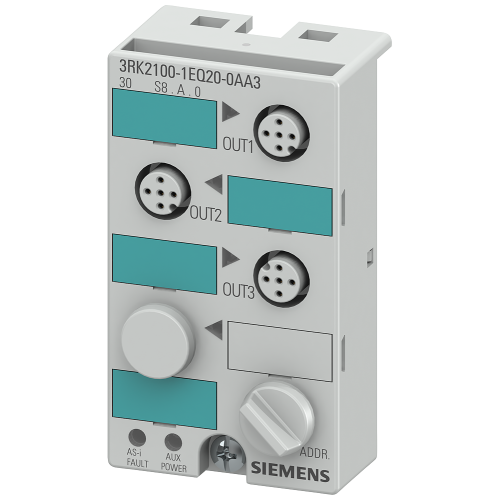AS-i compact module K45, A/B slave, digital, 3 Q, IP67, 3x1 output, 1 A