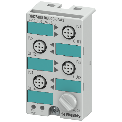 AS-i compact module K45, A/B slave (Spec. 3.0), IP67 digital, 4X (1 DI/1 DQ)