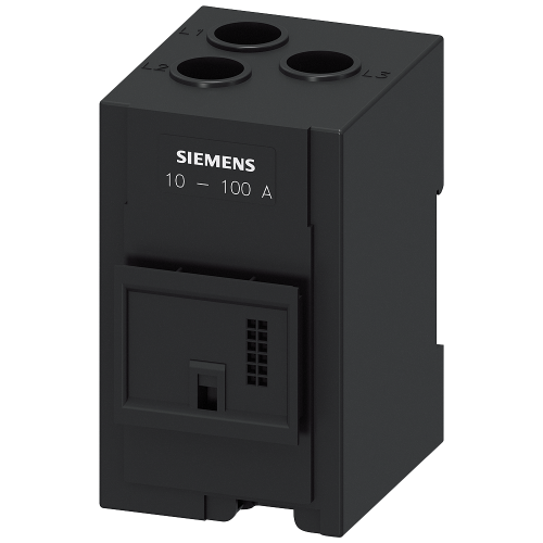 Current transformer 10...100 A for 3RB22/23/24 Size S2/S3 Stand-alone installation Main circuit: str
