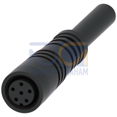 Coupling with connecting cable 5 m long, with 8 mm latching connection, connector 6-pole for 3SE66 m