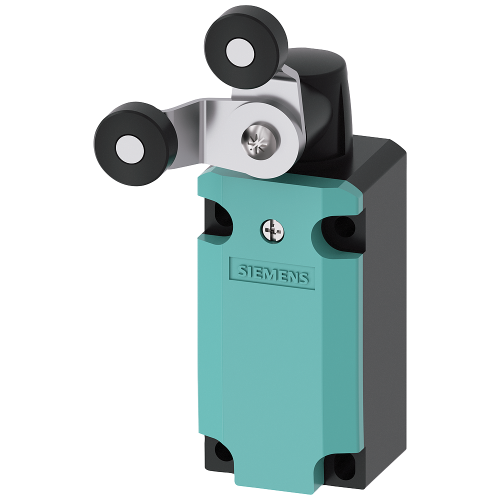 Fork lever actuator with 2 rollers - 1NO+1NC snap-action contact, 10A (AC15)