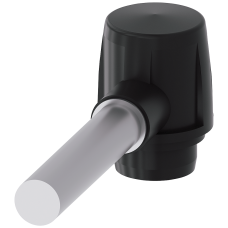 Actuator head for hinge switch made of plastic with solid shaft Diameter = 10 mm and actuating angle