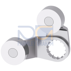 Fork lever for position switch 3SE51 2 x lever made of metal with one stainlesl steel roller 19 mm e