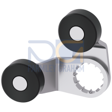 Fork lever for position switch 3SE51 2 x lever made of metal with one plastic roller 19 mm each for