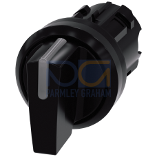 Toggle switch illuminable, 22 mm, round, plastic, black, knob short