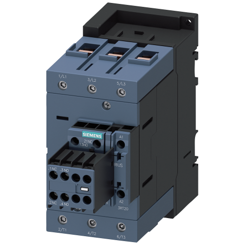 power contactor, AC-3 80 A, 37kW / 400 V 2 NO + 2 NC, 220 V AC/50/60 Hz 3-pole, 3 NO, Size S3 screw terminal
