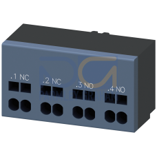 Auxiliary switch 1 NC contact 1 NO contact Connection control circuit: Spring-type terminal