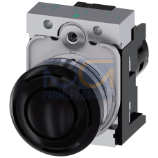 acoustic signal device, compact 22 mm, round, metal, black, Continuous tone 2.4 kHz, IP40, sound pre