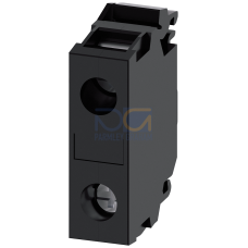 Support terminal, black, screw terminal, for front plate mounting