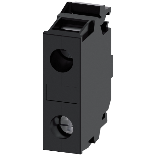 Support terminal, black, screw terminal, for floor mounting