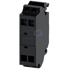 Support terminal, black, spring-type terminal, for front plate mounting