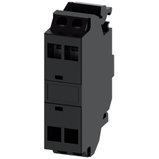 Support terminal, black, spring-type terminal, for floor mounting