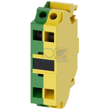 Support terminal, green/yellow, spring-type terminal, for floor mounting