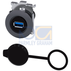 USB connection, 30 mm, metal matt, sand gray