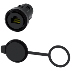 RJ45 connection: 22 mm, plastic, black
