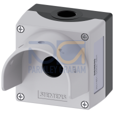 Enclosure for command devices, 22 mm, round, metal, gray, 1 command point