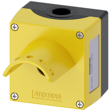 Enclosure for command devices, 22 mm, round, metal, yellow, 1 command point