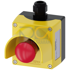 AS-Interface enclosure for command devices, 22 mm, metal, yellow, protective collar