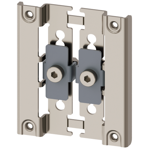 Strut section mounting adapter for enclosure, metal, sand gray