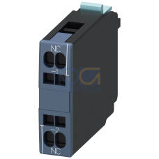 Auxiliary switch block, 1 NC, EN 50005 spring-type terminal, for motor contactors, 1-pole