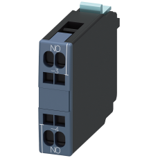 Auxiliary switch block, 1 NO, EN 50005 spring-type terminal, for motor contactors, 1-pole