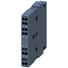 Auxiliary switch block, 2 NO, EN 50005 on the side, 10 mm, Spring-type, Size S0 ... S12 for motor co