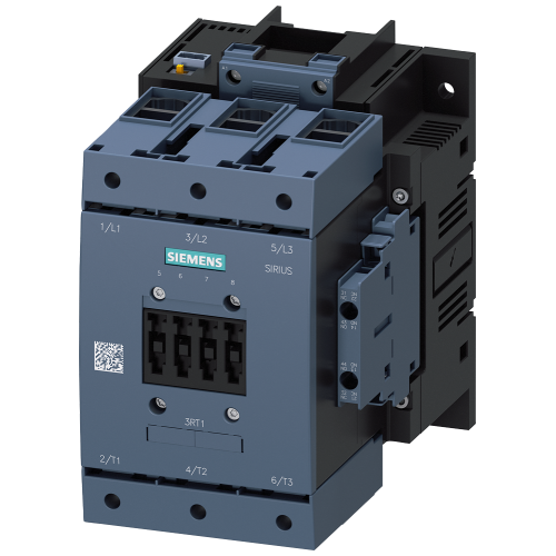 Contactor, AC-3, 115 A/55 kW/400 V, 3-pole, 21-27.3 V AC/DC, PLC-IN optional, 2 NO+2 NC, box terminal/screw terminal