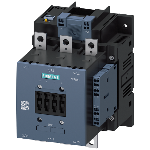 Contactor, AC-3, 115 A/55 kW/400 V, 3-pole, 21-27.3 V AC/DC, PLC-IN optional, 2 NO+2 NC, connection bar/spring-type terminal