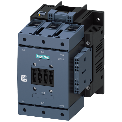 Contactor, AC-3e, 115 A/55 kW/400 V, 3-pole, 21-27.3 V AC/DC, PLC-IN optional, 2 NO+2 NC, box terminal/spring-type terminal