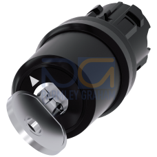Key-operated switch Siemens, with monitoring, 22 mm, round, plastic, removal O