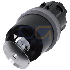 Key-operated switch CES, with monitoring, plastic with metal front ring, removal O