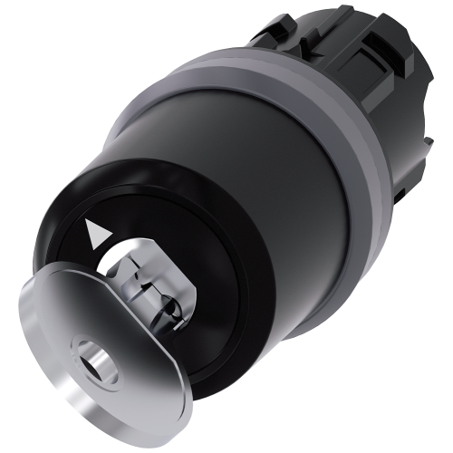 Key-operated switch CES, with monitoring, plastic with metal front ring, removal O