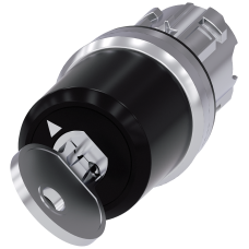 Key-operated switch Siemens, with monitoring, 22 mm, round, metal, shiny, removal O+I