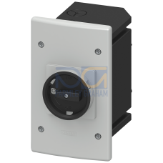 Molded-plastic installation enclosure with rotary operating mechanism, can be locked Metric cable gl