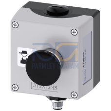 Enclosure for command devices, 22 mm, round, Enclosure material metal, enclosure top part gray, 1 co