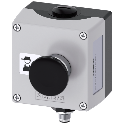 Enclosure for command devices, 22 mm, round, Enclosure material metal, enclosure top part gray, 1 co