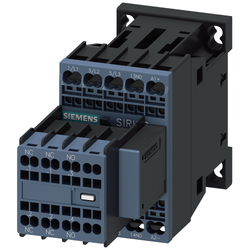 Power contactor, AC-3 9 A, 4kW / 400 V 2 NO + 2 NC, 24 V DC 3-pole, Size S00 Spring-type terminal connected to varistor