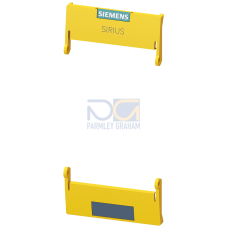 hinged cover 45.0 mm, for SIRIUS devices in industrial DIN-rail enclosure in yellow , without inscription
