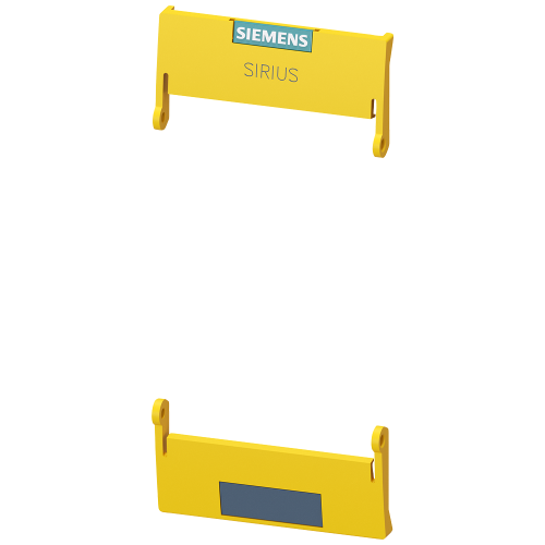 hinged cover 45.0 mm, for SIRIUS devices in industrial DIN-rail enclosure in yellow , without inscription