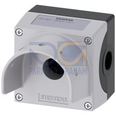 Enclosure for command devices, 22 mm, round, metal, gray, 1 command point